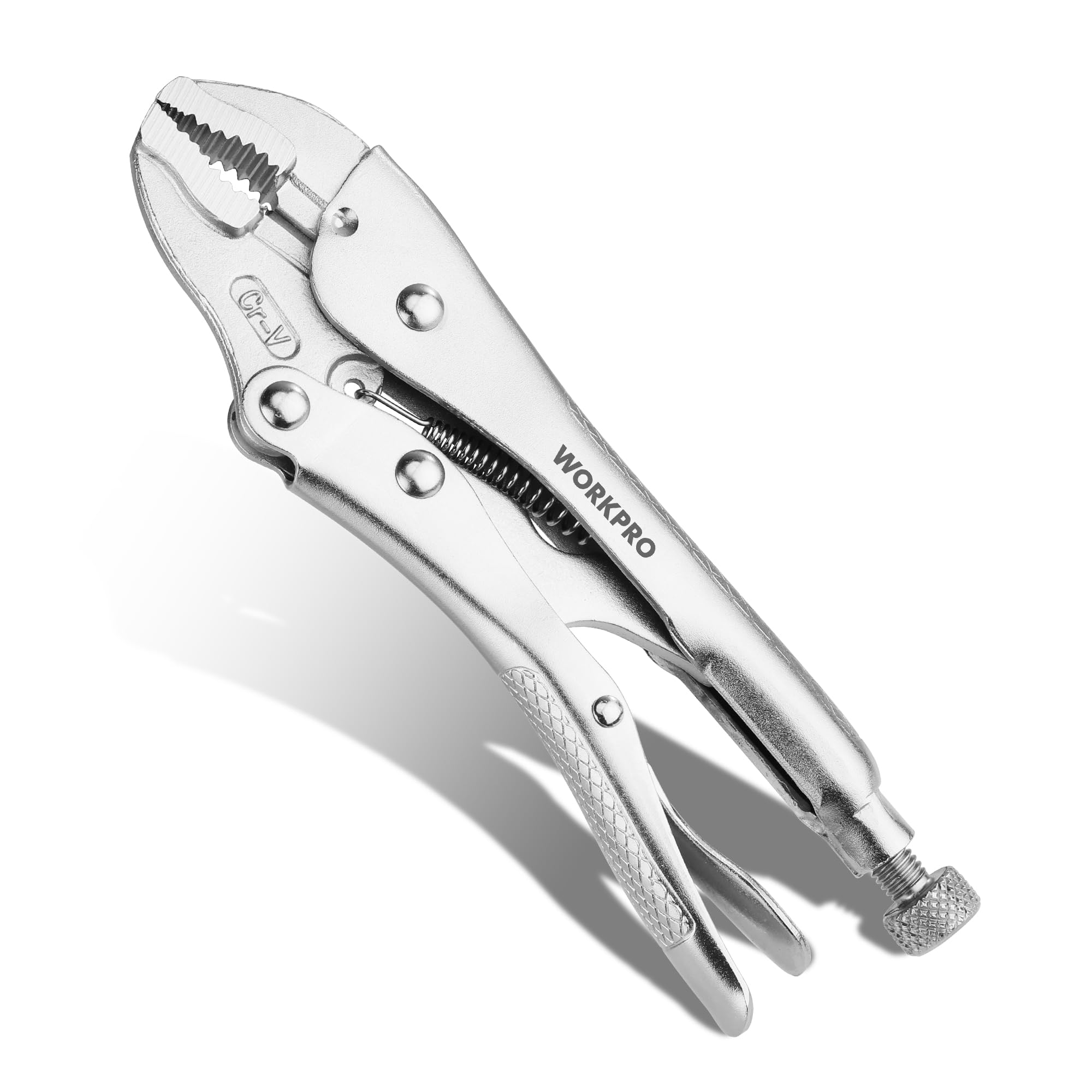 TM-K WORKPRO Locking Pliers, 7-inch Curved Jaw Vice Grips Pliers